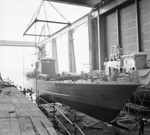 Okrętu zbudowano w Karlskronie w stoczni Karlskronavarvet AB.